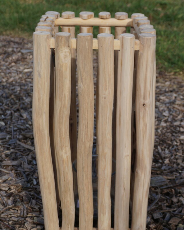 Rene Houtman Windlicht/Lantaarn | Teak | Naturel | H50xB25xD25 cm