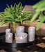 PTMD LED Lichtkaars | Set Van 5 | Rustiek Grijs | Beweegbare Vlam