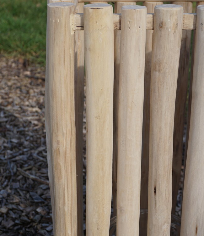 Rene Houtman Windlicht/Lantaarn | Teak | Naturel | H60xB30xD30 cm