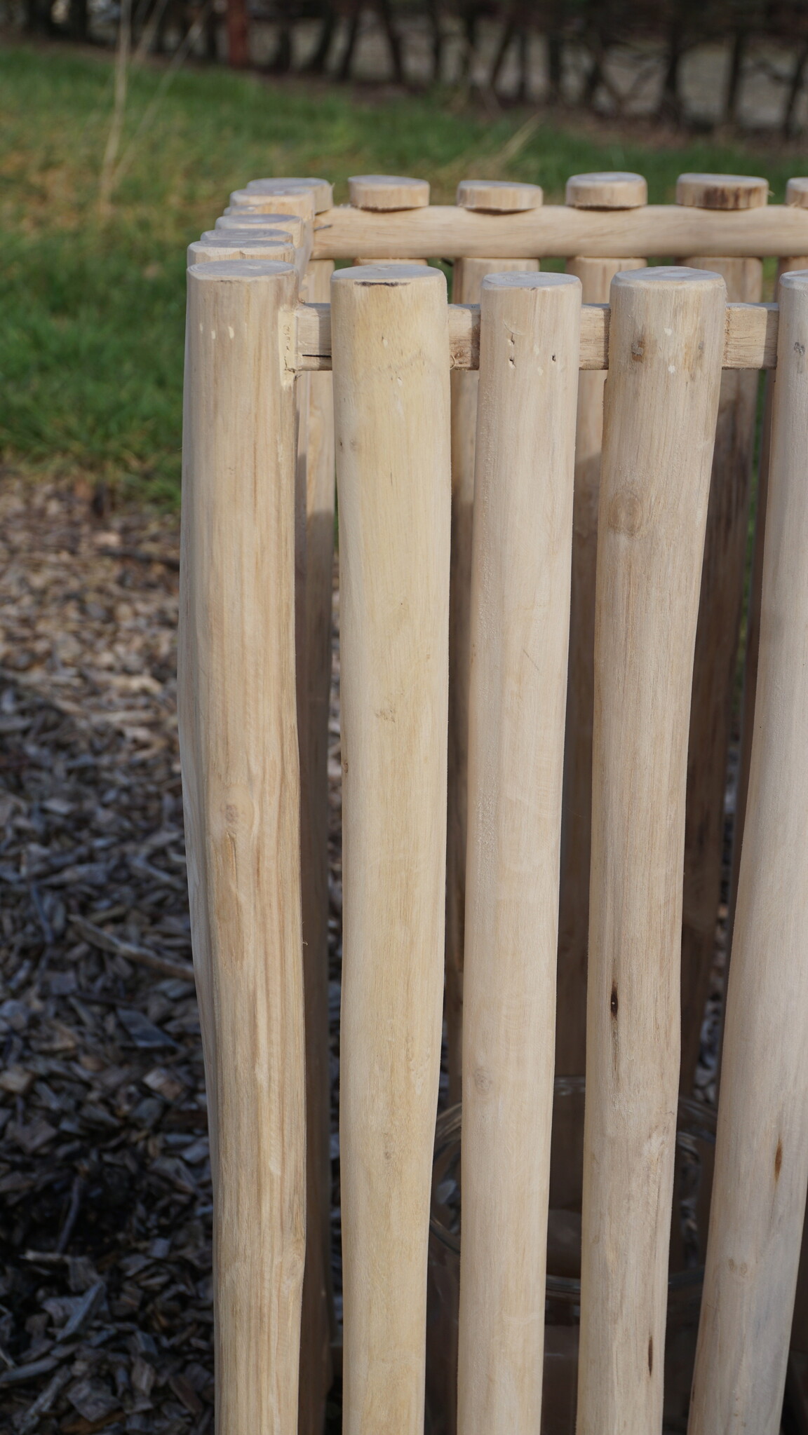 Rene Houtman Windlicht/Lantaarn | Teak | Naturel | H60xB30xD30 cm