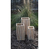 Windlicht/Lantaarn | Teak | Naturel | H60xB30xD30 cm