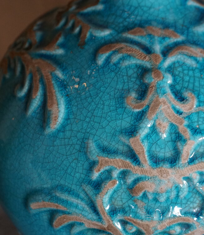 Rene Houtman Blauwe Vaas | Steen | H20 x D20 cm