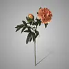 Kunstbloem Pioenroos | Geel Bruin | L87 cm