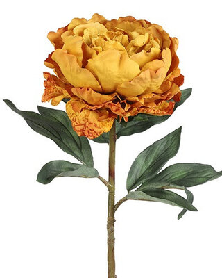 Countryfield Kunstbloem Pioenroos | Oranje | H72 cm