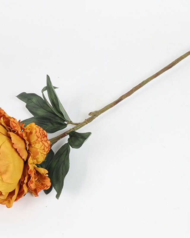 Countryfield Kunstbloem Pioenroos | Oranje | H72 cm