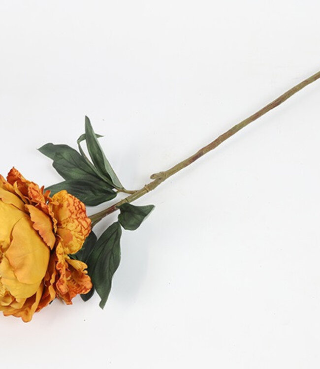 Countryfield Kunstbloem Pioenroos | Oranje | H72 cm