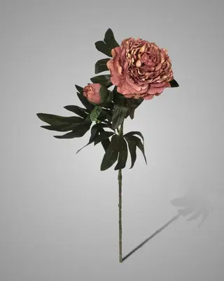 Brynxz Kunstbloem Pioenroos | Rosé Rood | L87 cm