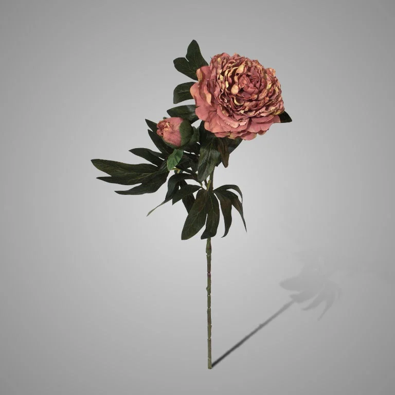 Brynxz Kunstbloem Pioenroos | Rosé Rood | L87 cm