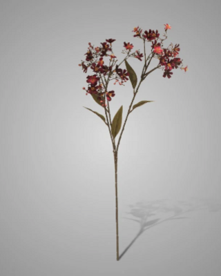 Brynxz Kunstbloem Daphne Spray | Donkerrood | H72 cm