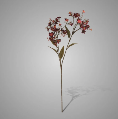 Brynxz Kunstbloem Daphne Spray | Donkerrood | H72 cm