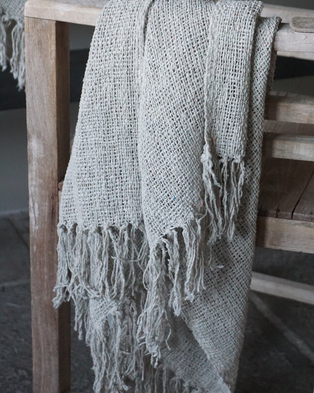 Rene Houtman Landelijke Shabby Doek | Naturel | L150 x B60 cm