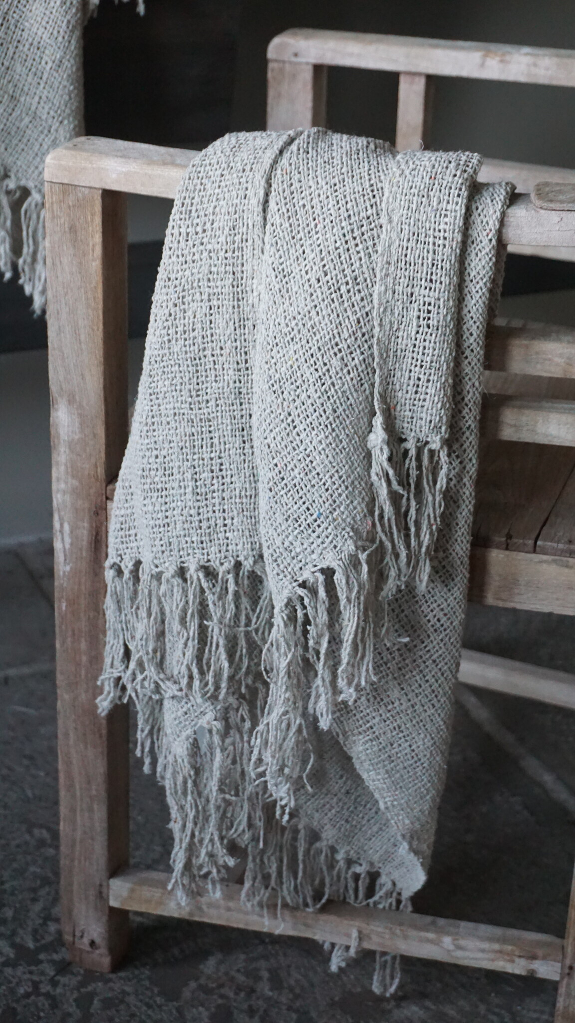 Rene Houtman Landelijke Shabby Doek | Naturel | L150 x B60 cm