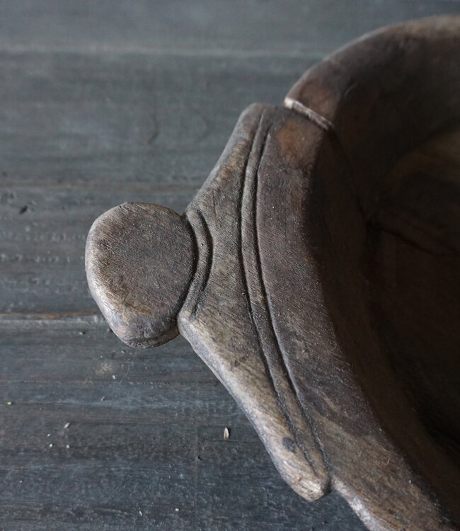 Rene Houtman Chapati Schaal | Oud Hout | H5 x B44 x D31 cm
