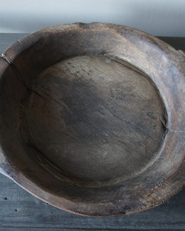Rene Houtman Chapati Schaal | Oud Hout | H5 x B44 x D31 cm