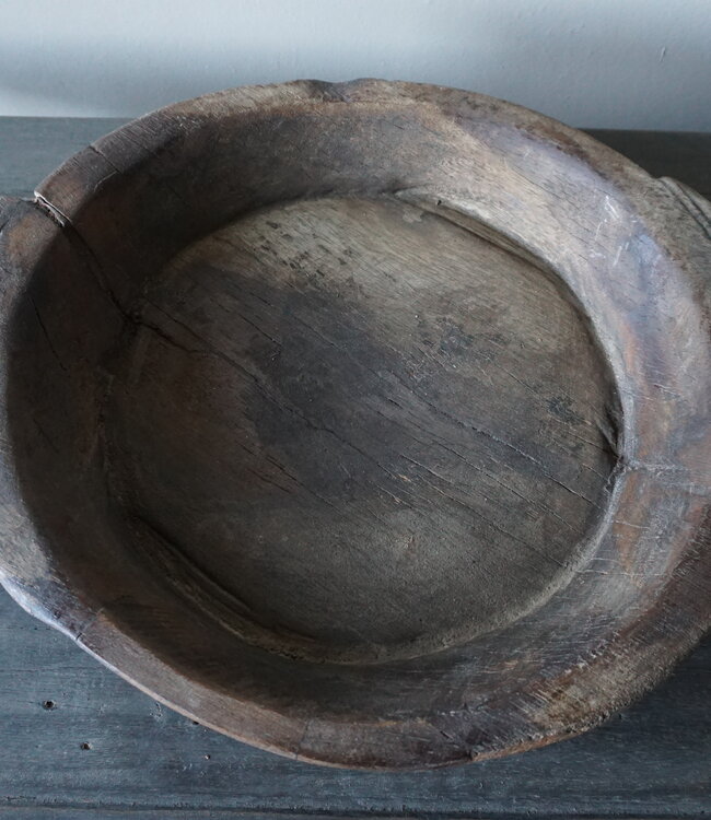 Rene Houtman Chapati Schaal | Oud Hout | H5 x B44 x D31 cm