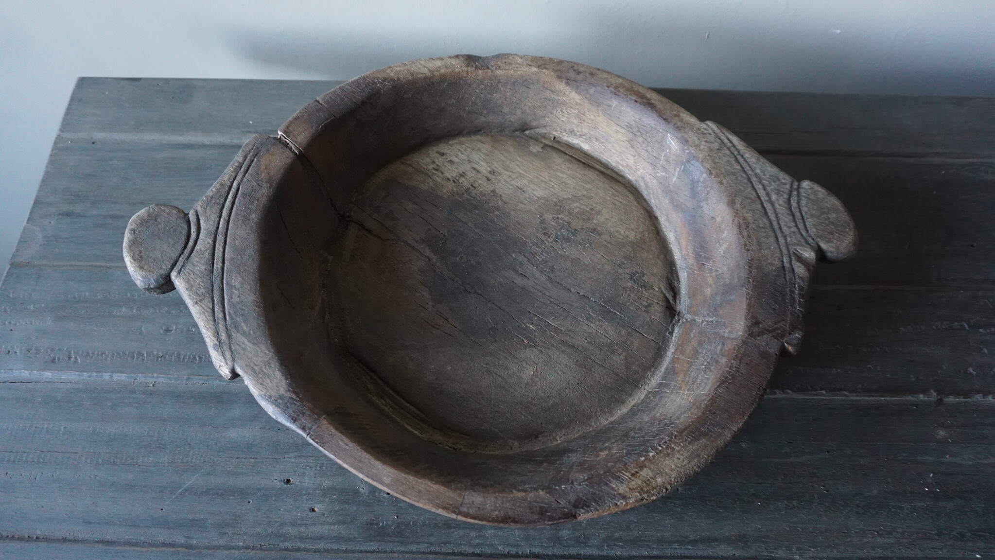 Rene Houtman Chapati Schaal | Oud Hout | H5 x B44 x D31 cm