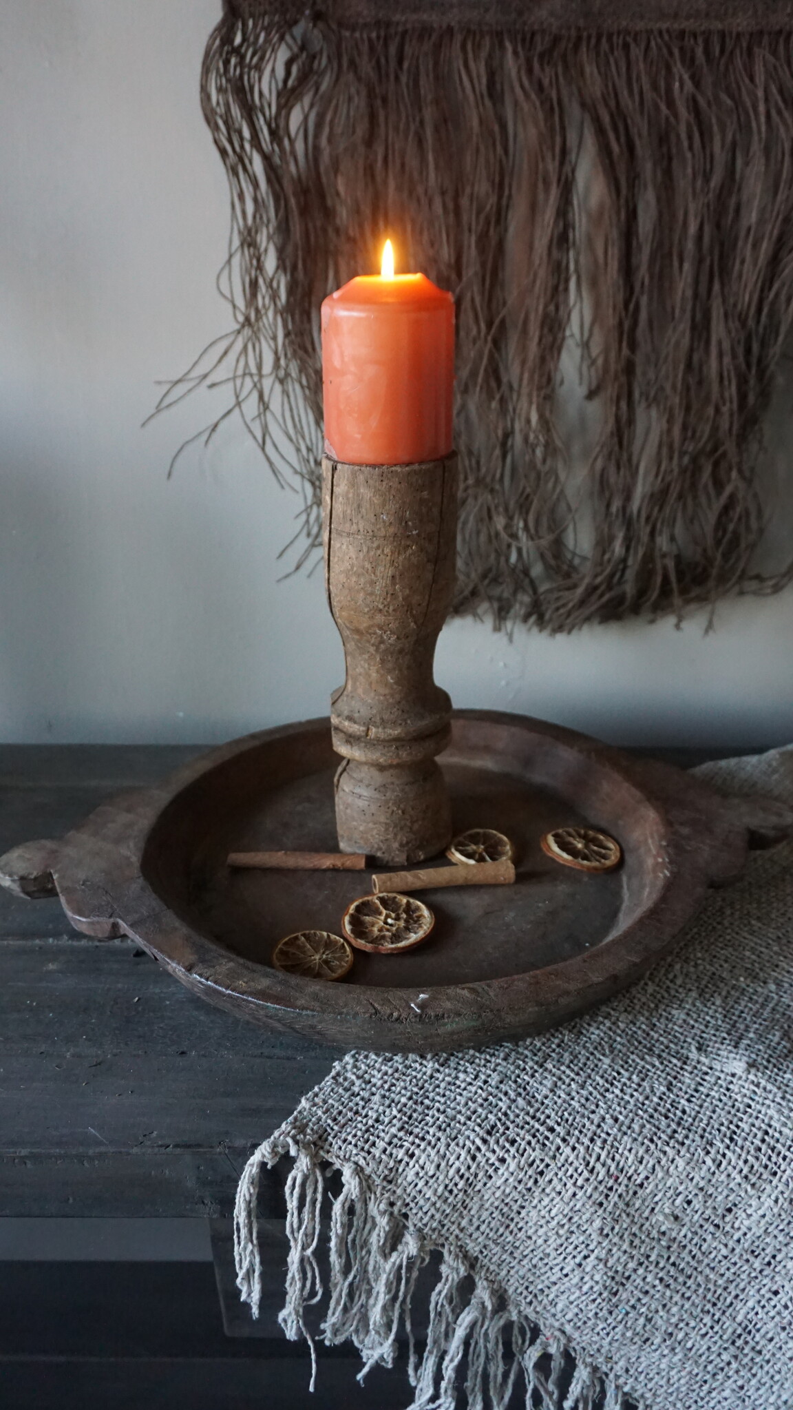 Rene Houtman Chapati Schaal | Oud Hout | H4 x B47 x D33,5 cm