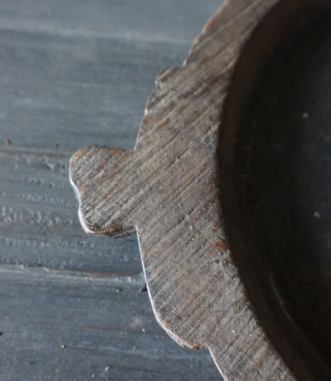 Rene Houtman Chapati Schaal | Oud Hout | H4 x B53 x D41 cm
