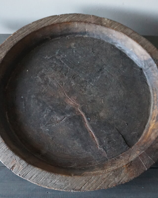 Rene Houtman Chapati Schaal | Oud Hout | H4 x B53 x D41 cm