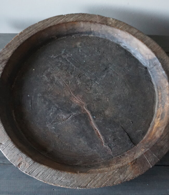 Rene Houtman Chapati Schaal | Oud Hout | H4 x B53 x D41 cm