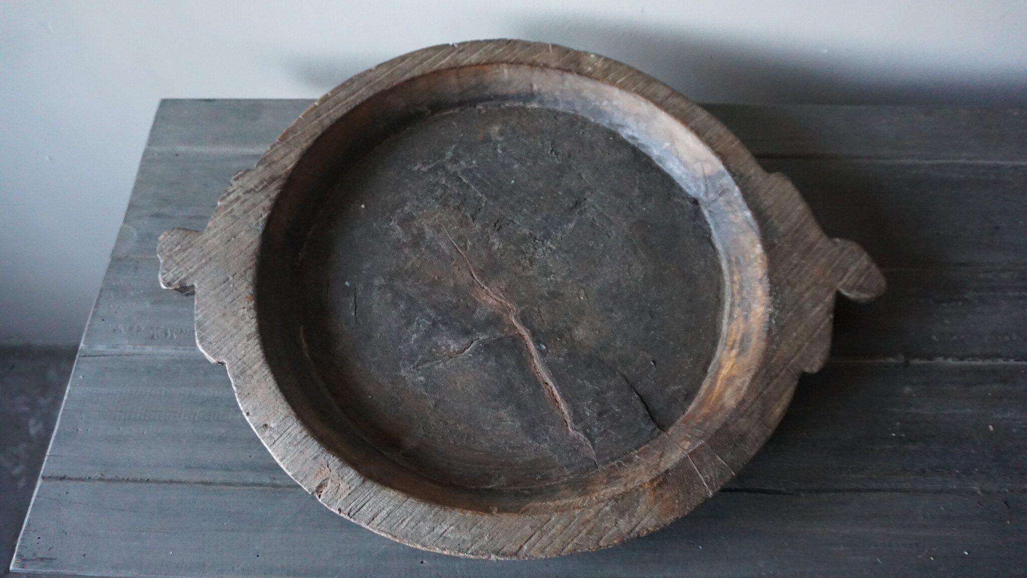 Rene Houtman Chapati Schaal | Oud Hout | H4 x B53 x D41 cm