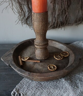 Rene Houtman Chapati Schaal | Oud Hout | H4 x B44 x D38 cm