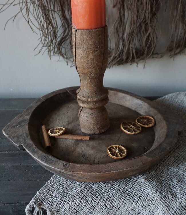 Rene Houtman Chapati Schaal | Oud Hout | H4 x B44 x D38 cm