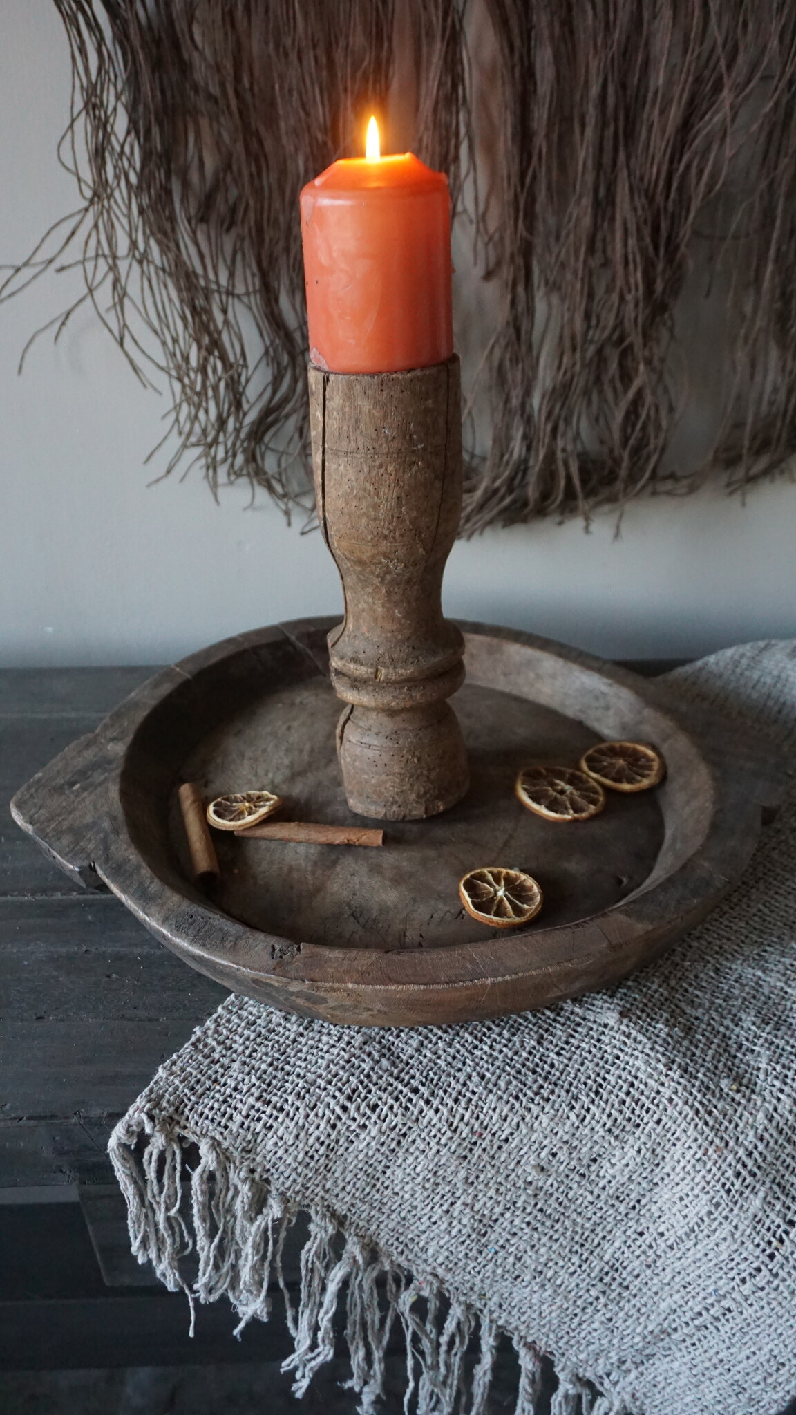 Rene Houtman Chapati Schaal | Oud Hout | H4 x B44 x D38 cm
