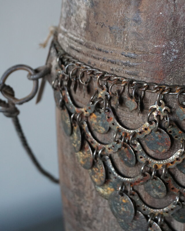 Rene Houtman Nepalese Houten Pot | Incl. Ketting | H30 x D13 cm