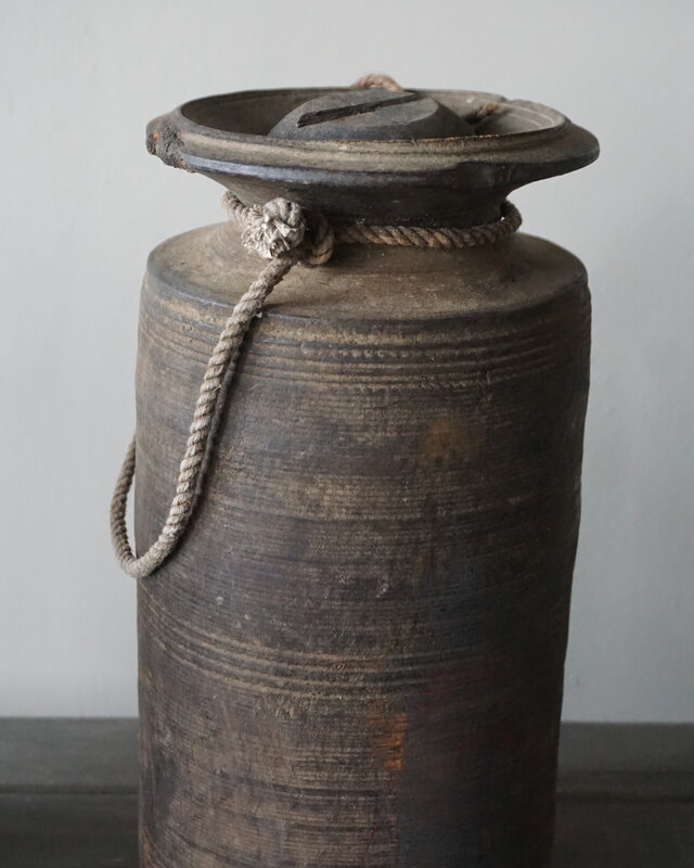 Rene Houtman Nepalese Houten Pot | Met Deksel | H29 x D14 cm