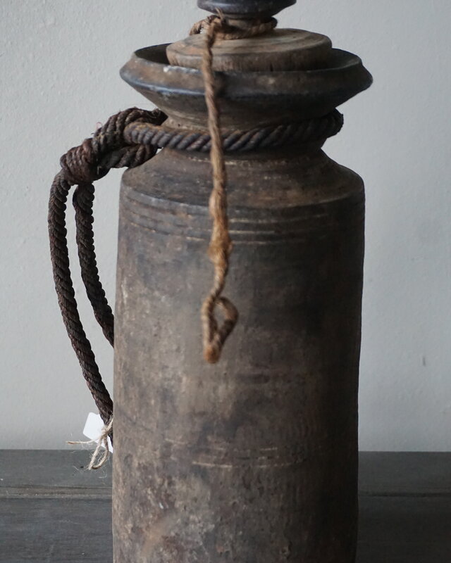 Rene Houtman Nepalese Houten Pot | Met Deksel | H32 x D13 cm