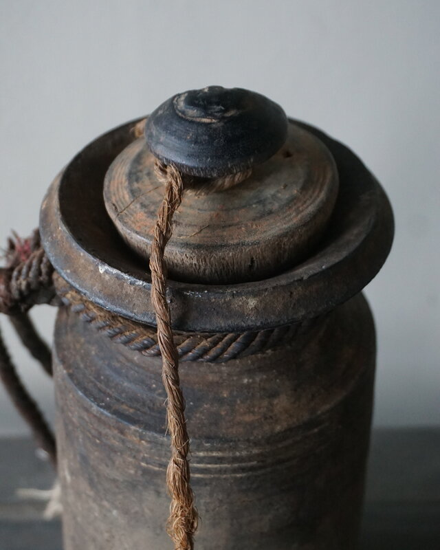 Rene Houtman Nepalese Houten Pot | Met Deksel | H32 x D13 cm