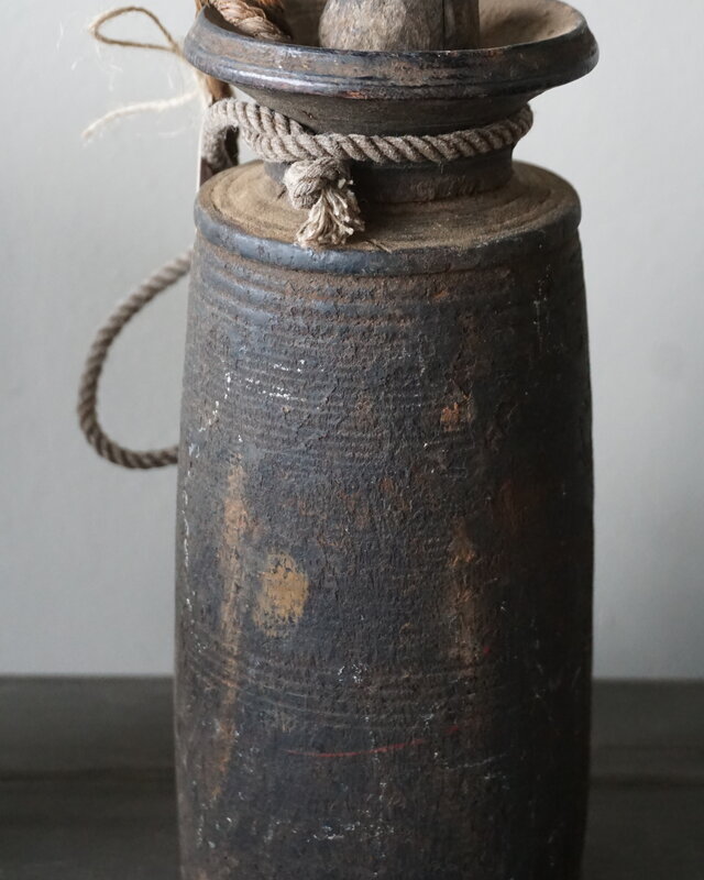 Rene Houtman Nepalese Houten Pot | Met Deksel | H24 x D10 cm