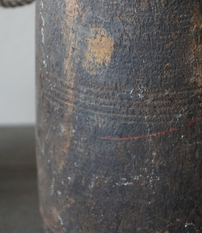 Rene Houtman Nepalese Houten Pot | Met Deksel | H24 x D10 cm