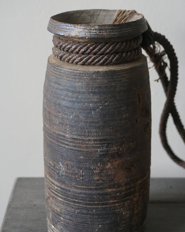 Rene Houtman Nepalese Houten Pot | Met Deksel | H23 x D10 cm