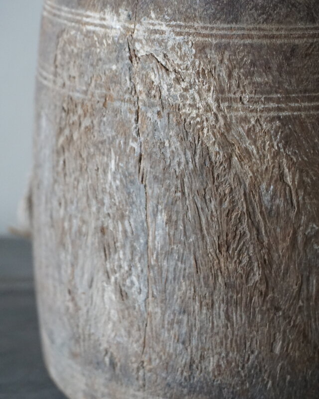 Rene Houtman Nepalese Houten Pot | Met Deksel | H30 x D15 cm