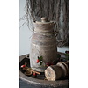 Nepalese Houten Pot | Met Deksel | H30 x D15 cm