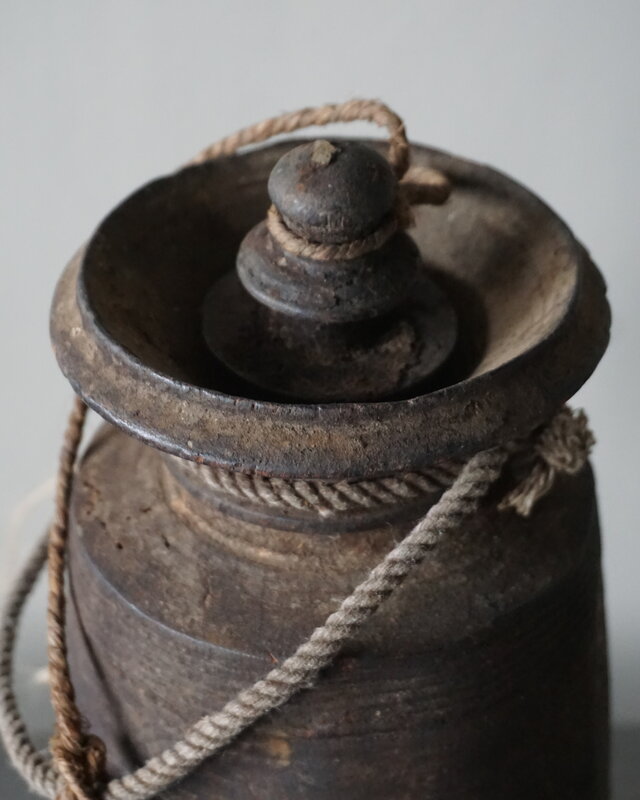 Rene Houtman Nepalese Houten Pot | Met Deksel | H30 x D12 cm