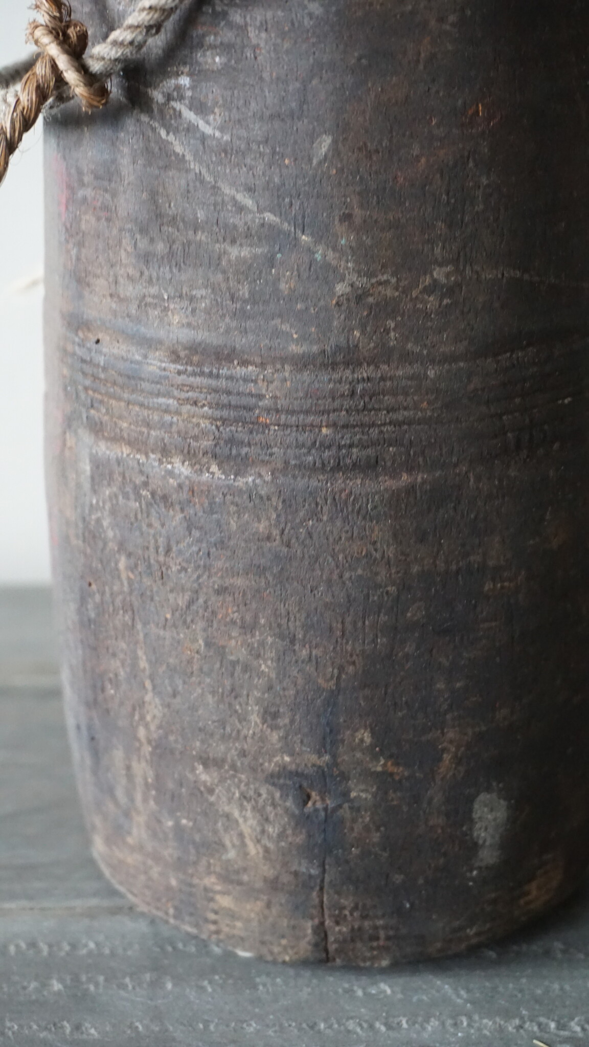 Rene Houtman Nepalese Houten Pot | Met Deksel | H30 x D12 cm