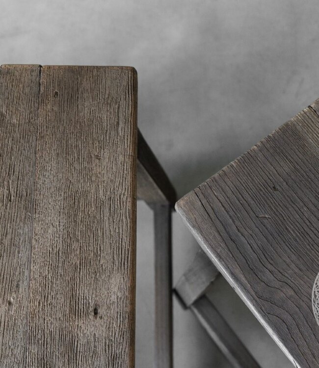 Be-Uniq Oude Kruk | Rustiek Verweerd | H47xB34xD34 cm