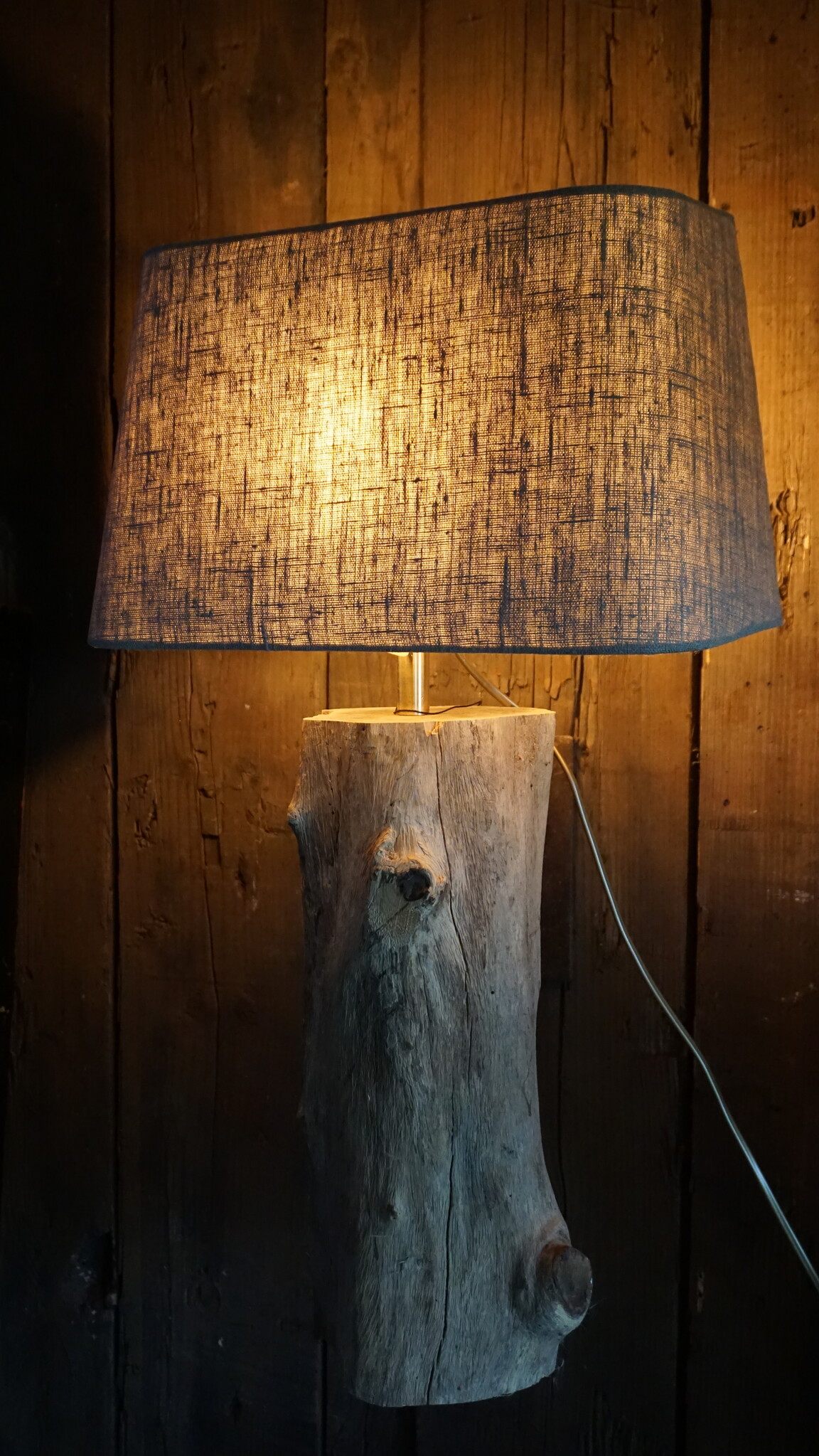 Rene Houtman Wand Lampenkap 35x16x21 Cm Kiezel Linnen