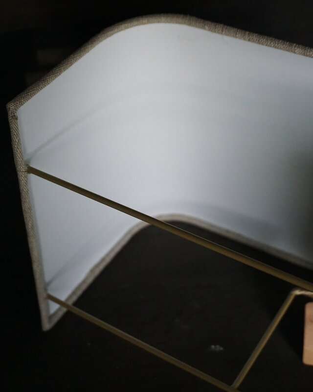 Rene Houtman Wand Lampenkap 35x16x21 Cm Kiezel Linnen