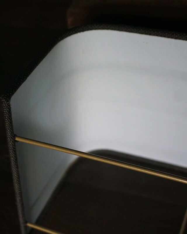 Rene Houtman Wand Lampenkap 35x16x21 Cm Linnen Zwart