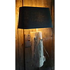 Wand Lampenkap 35x16x21 Cm Linnen Zwart
