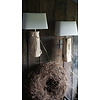 Wandlamp/Muurlamp Oud Hout H47 x B15 - Exclusief Kap
