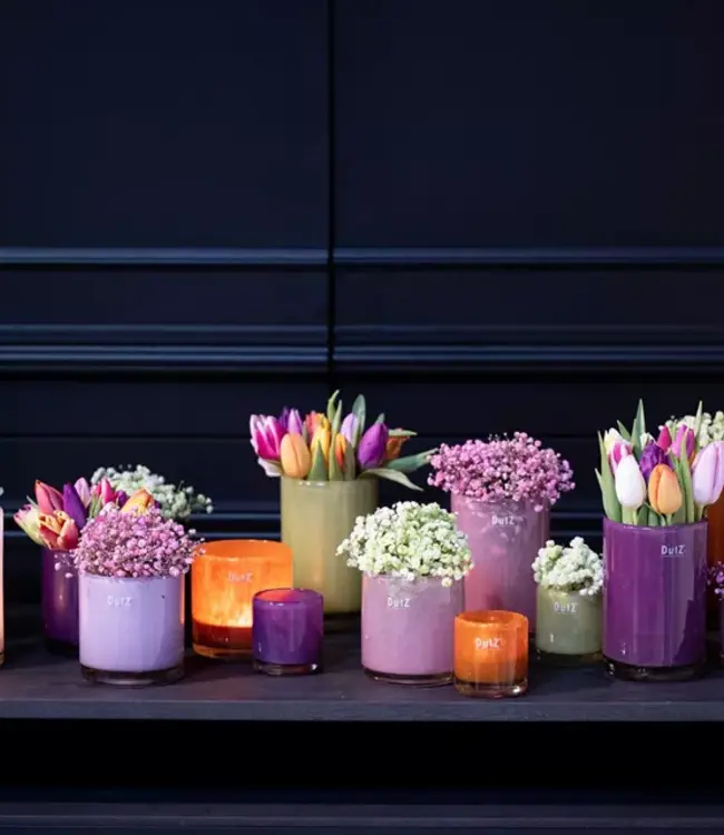 DutZ Kaarsenglas | Violet | H7 x D7 cm