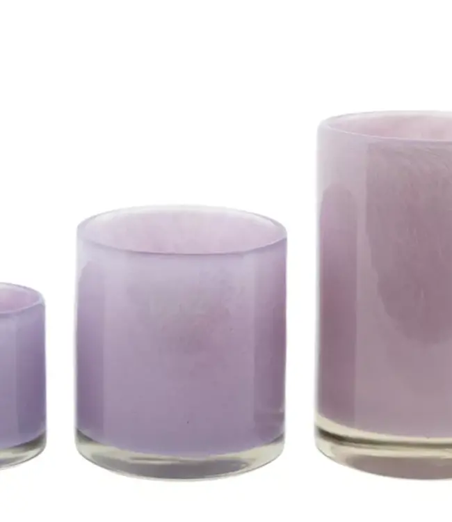 DutZ Kaarsenglas | Lila | H15 x D10 cm