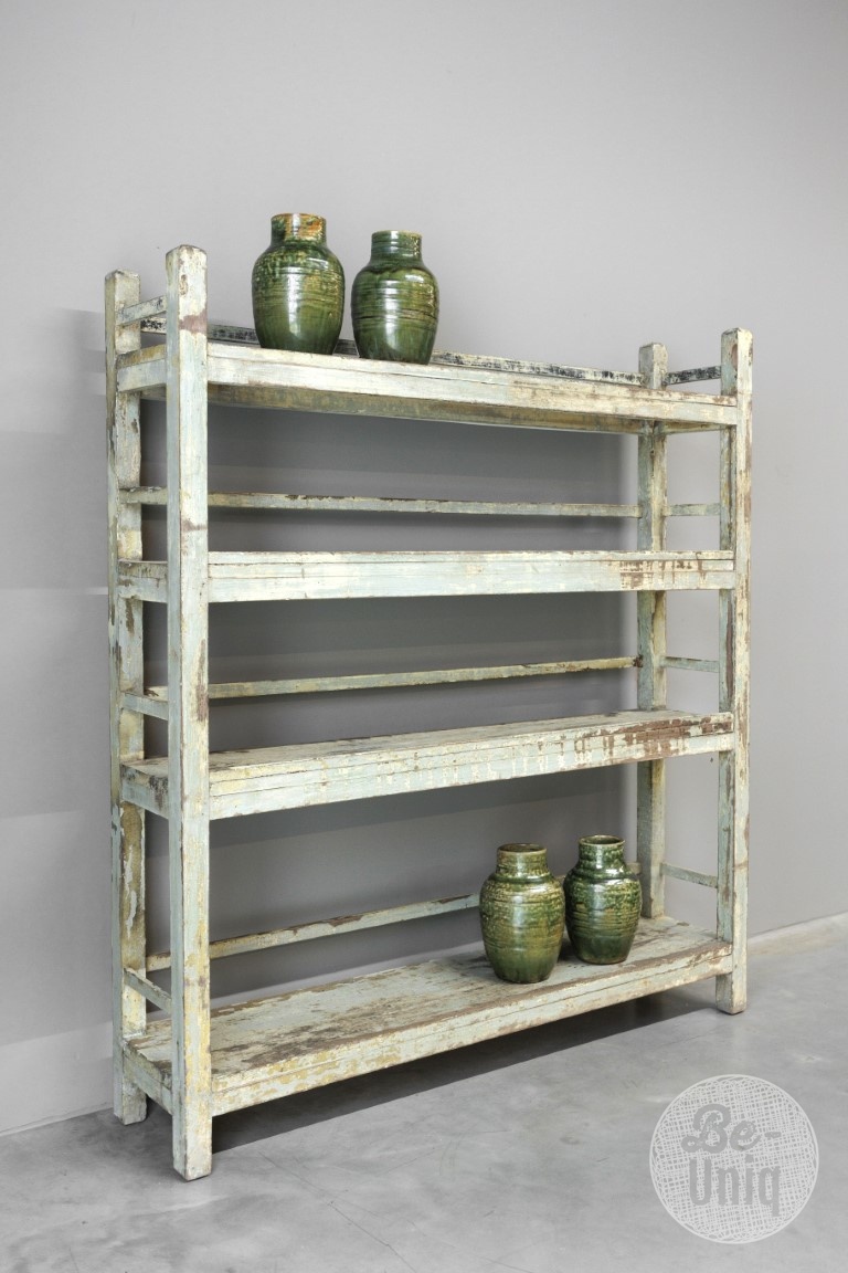 Be-Uniq Oud Houten Rek | India | H153 x B137 x D30 cm