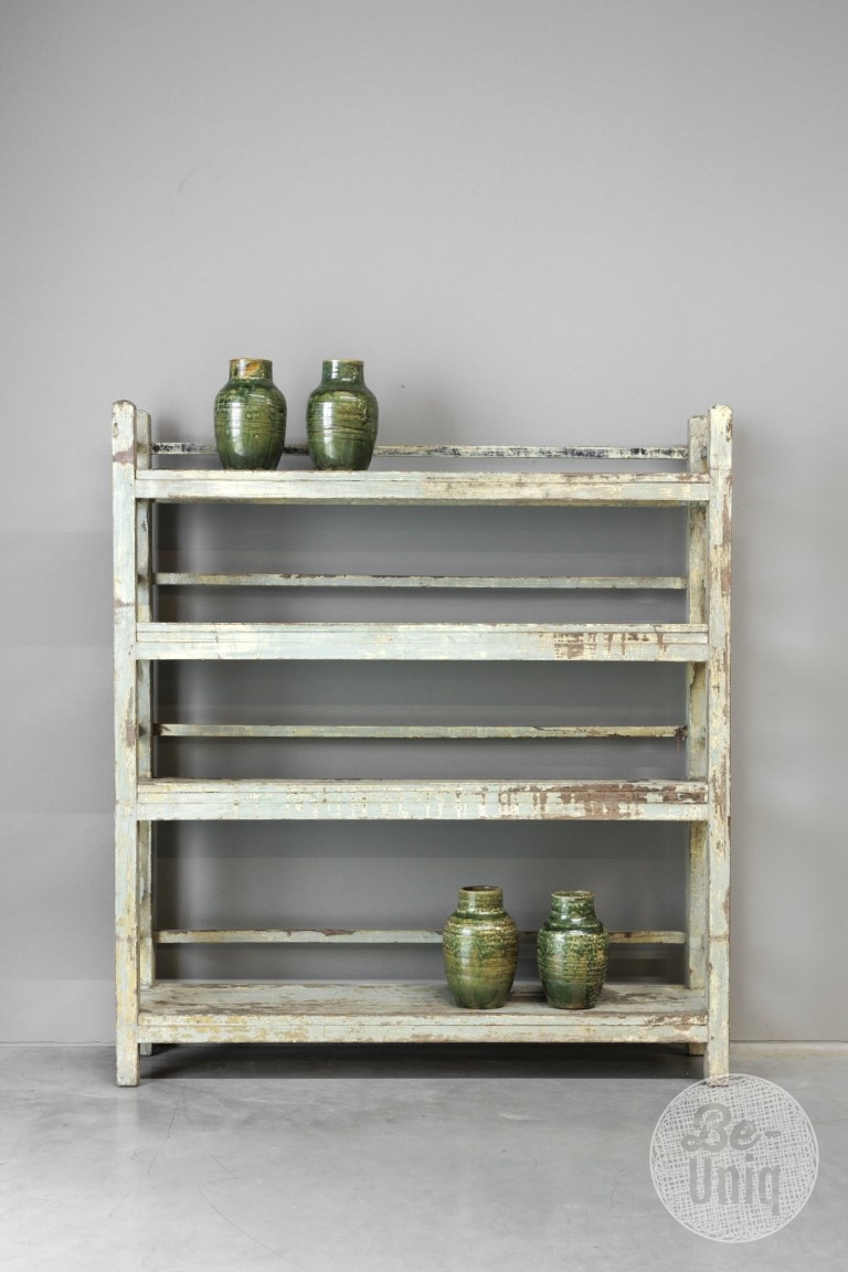 Be-Uniq Oud Houten Rek | India | H153 x B137 x D30 cm