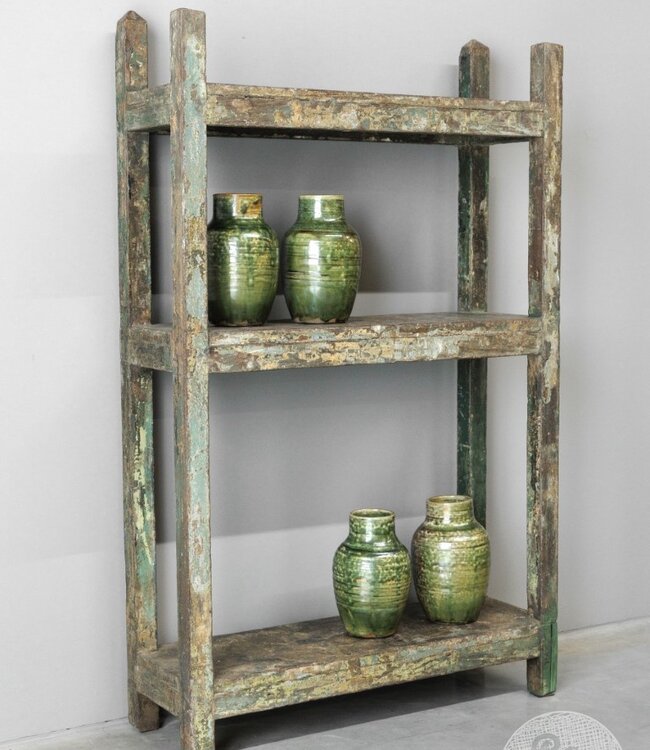 Be-Uniq Oud Houten Rekje | India | H150 x B89 x D30 cm